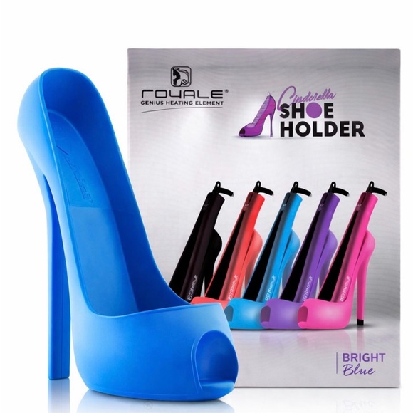 Royale Other - Royale Cinderella Shoe Holder - bright blue hot hair tool holder
